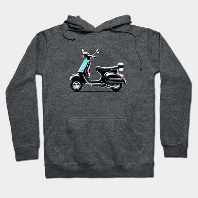 Vespa illustration Hoodie by Aikomeyda